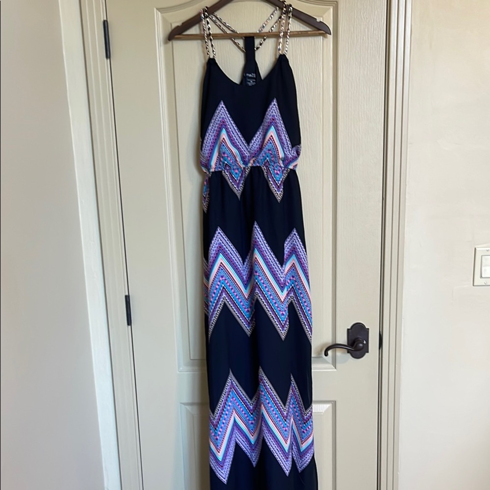Rue21 Black Sleeveless Halter Maxi Sundress